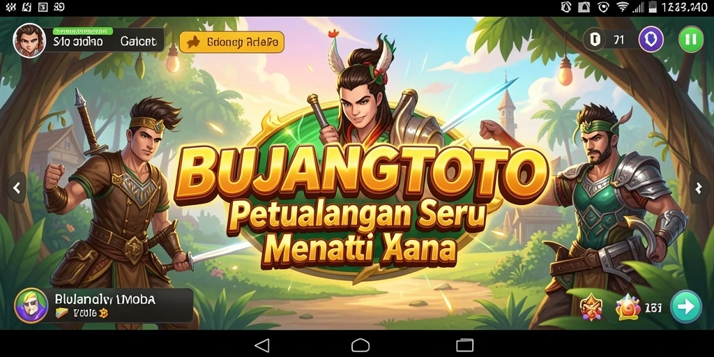 Tampilan utama BUJANGTOTO menampilkan aksi petualangan seru.