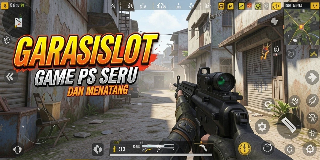Screenshot gameplay GARASISLOT dengan aksi tembak-tembakan yang intens.
