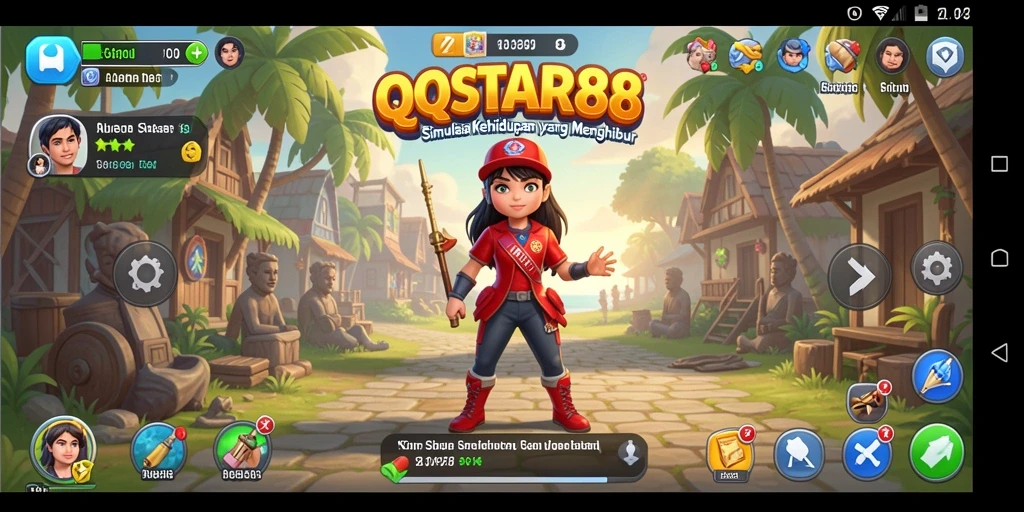 Screenshot QQSTAR88 menampilkan pemain sedang berinteraksi dalam game Simulation yang menarik.
