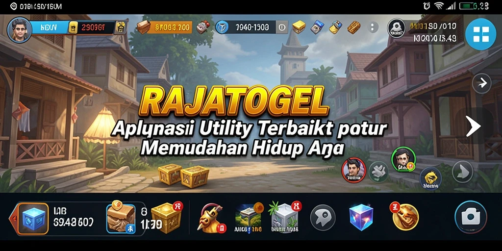 Tampilan utama RAJATOGEL dengan fitur-fitur Utility yang canggih.