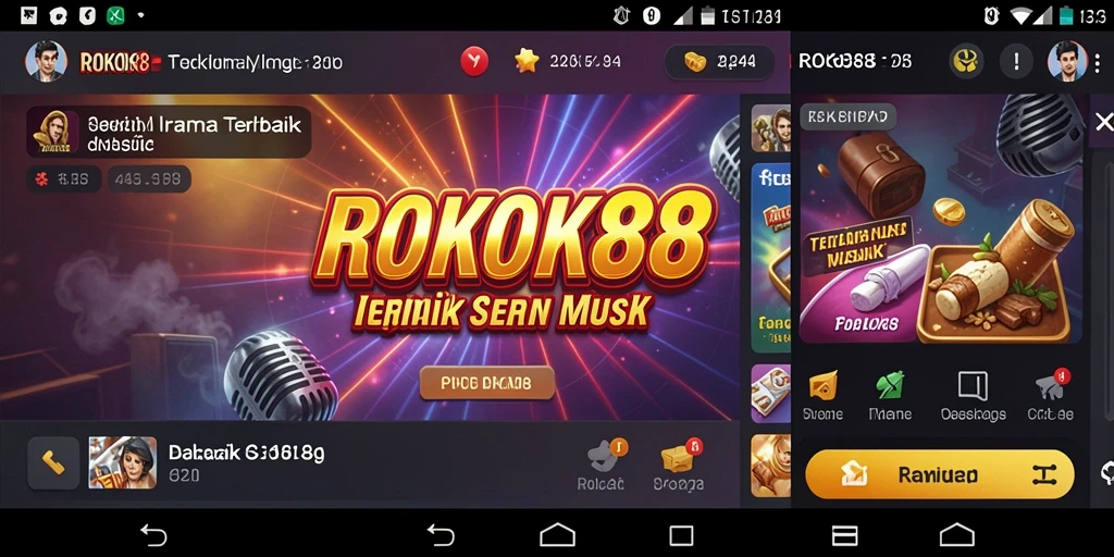 Tampilan gameplay menarik dan interaktif dalam ROKOK88.