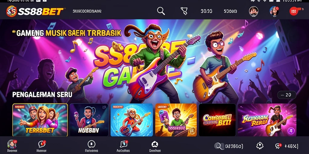 Screenshot gameplay SS88BET yang menunjukkan serunya permainan musik.