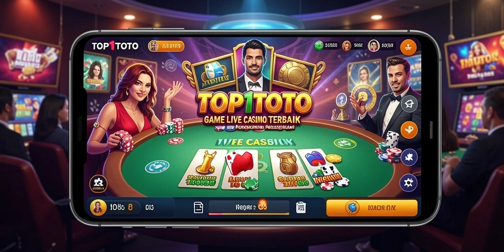 Screenshot gameplay TOP1TOTO saat bermain Live Casino yang mengasyikkan.