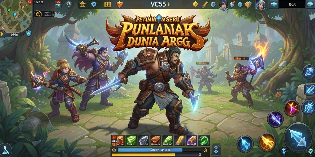 Screenshot VC55 menampilkan pertarungan seru dalam dunia ARPG.